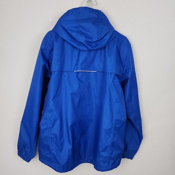 Core 365 By North End Blue Hooded Windbreaker Rain Jacket Waist Length Mens L - Picture 4 of 10